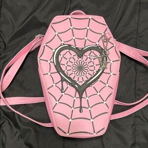 Monster High Pink Spider Web Coffin Bag
